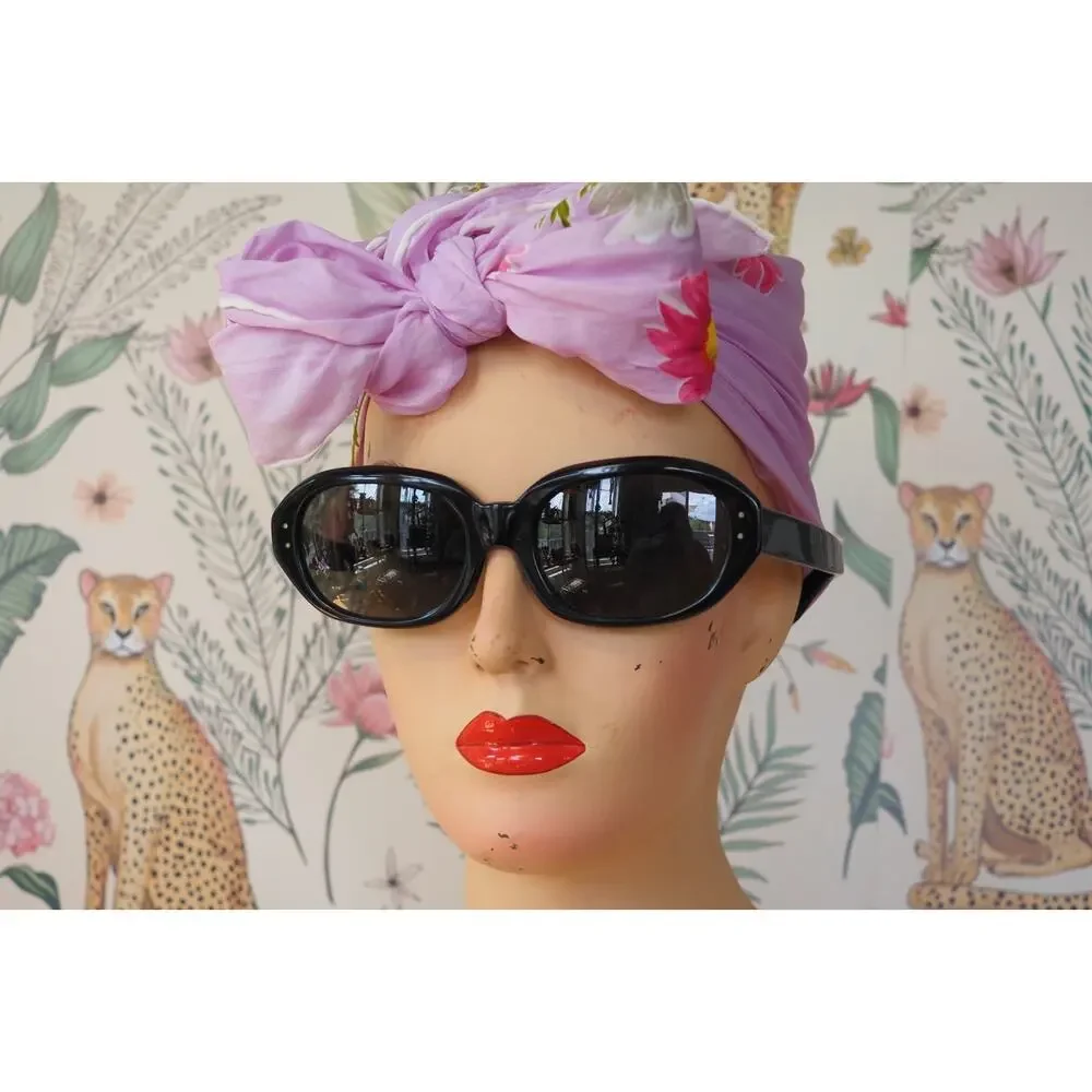 Vintage 1960s Mod Sunglasses France Thick Ebony Tone Frames MCM Retro NOS